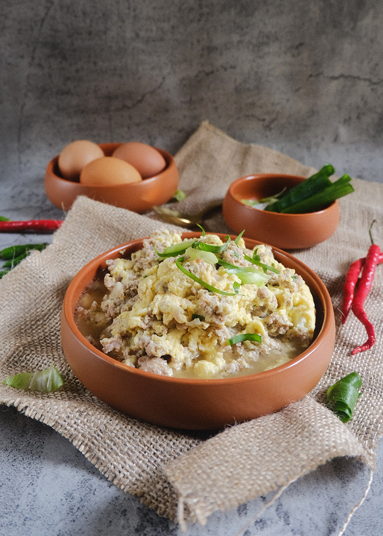 minced pork with eggs