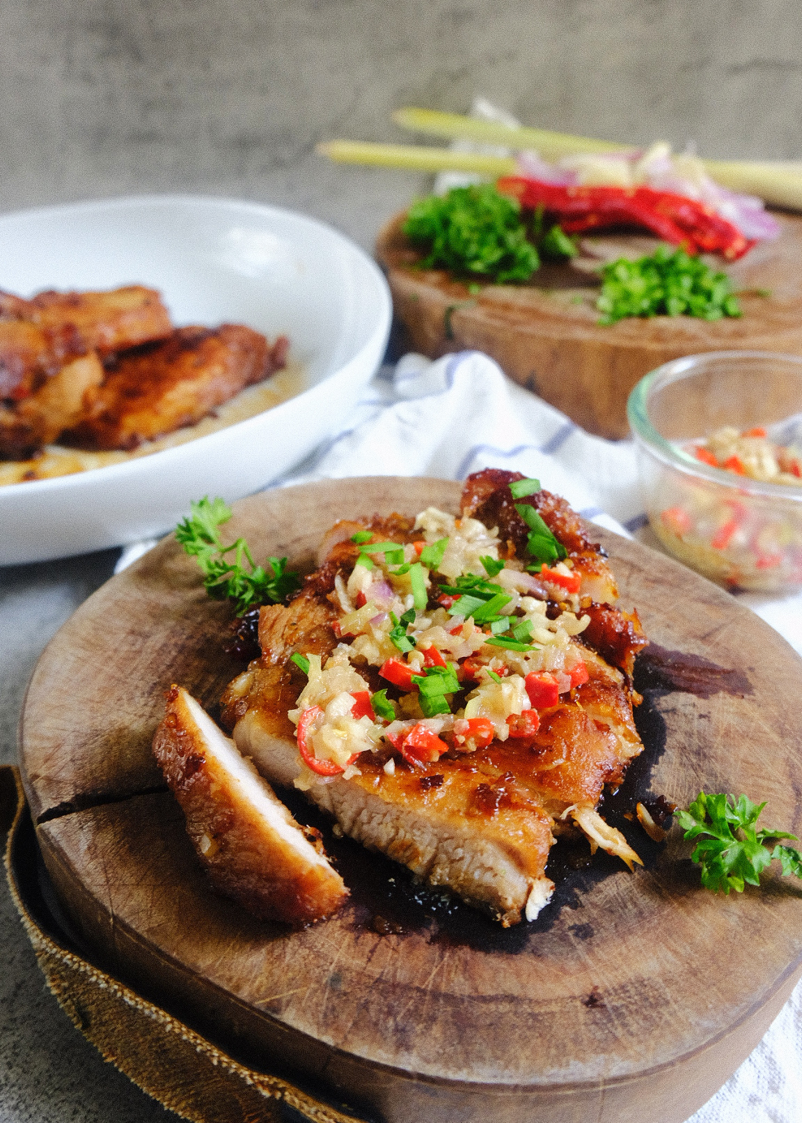 Vietnamese Lemongrass Pork Chop | Dollmestic Goddess