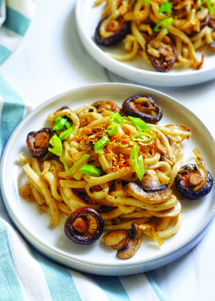 Miso Garlic Mushroom Udon