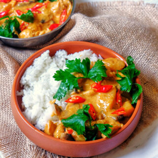 Thai Red Chicken Curry with Pineapple & Lychee - Dollmestic Goddess