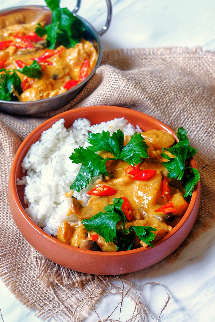 Thai Red Chicken Curry with Pineapple & Lychee